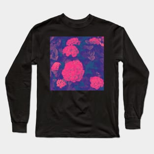 Pink Rhododendron - Dark Version Long Sleeve T-Shirt